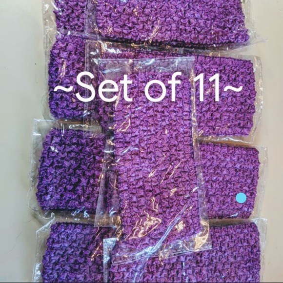 11 Purple Stretchy Headbands Tutu Tops DIY - Picture 1 of 4